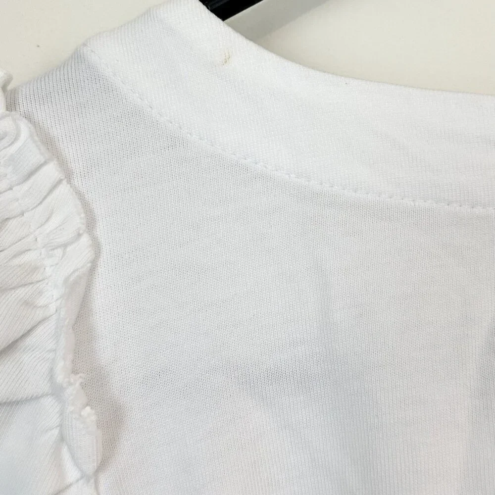 NWT Madewell White Puff-Sleeve Tee - Size: Small